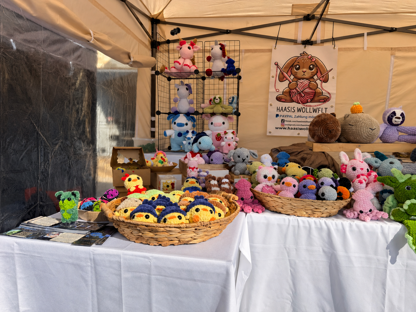Marktstand von Haasis Wollwelt